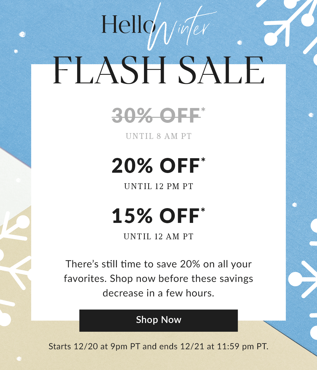Hello Winter Flash Sale