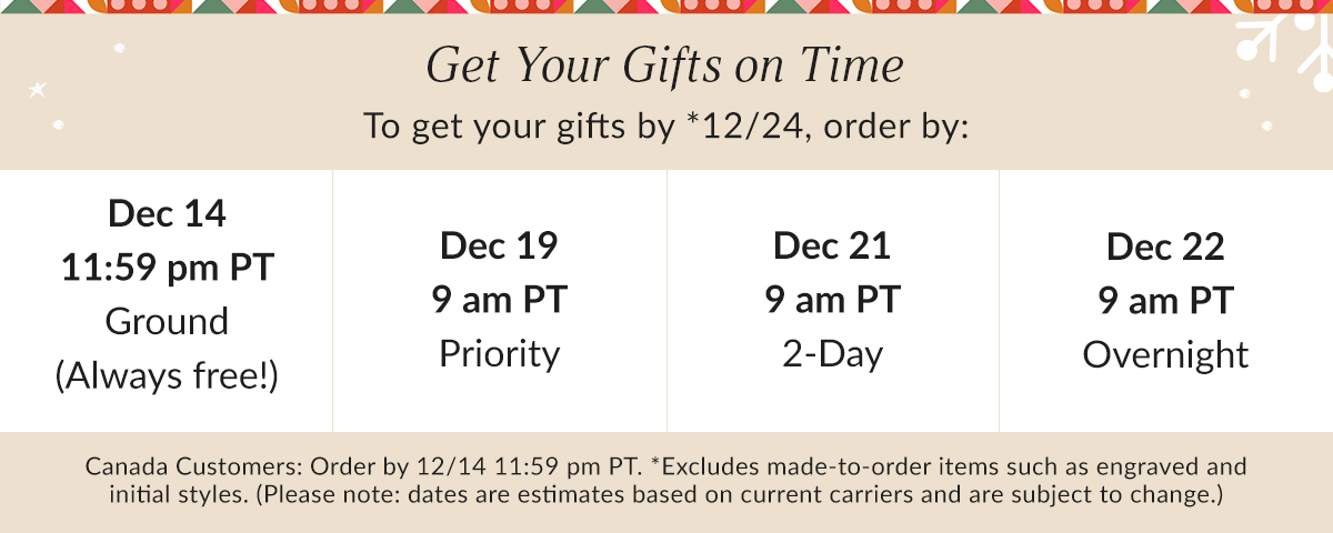 Get Your Gifts On Time