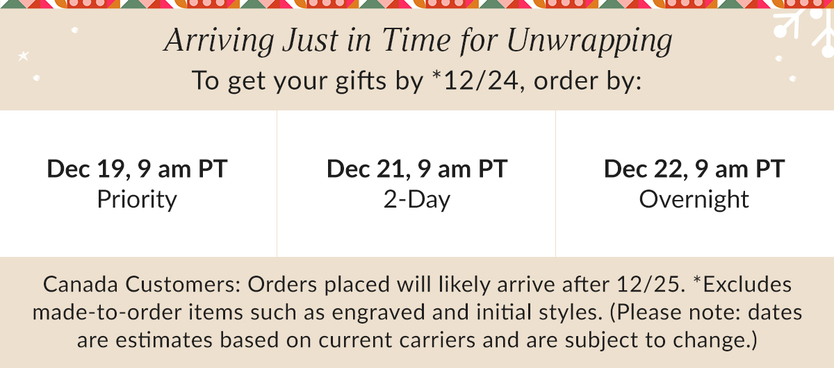 Get Your Gifts On Time