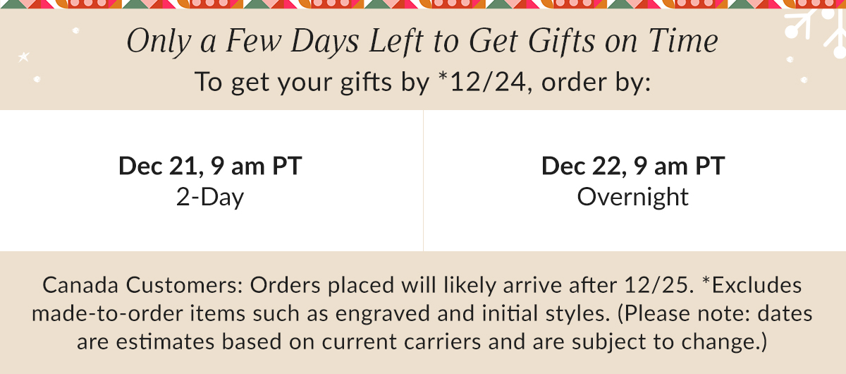 Get Your Gifts On Time