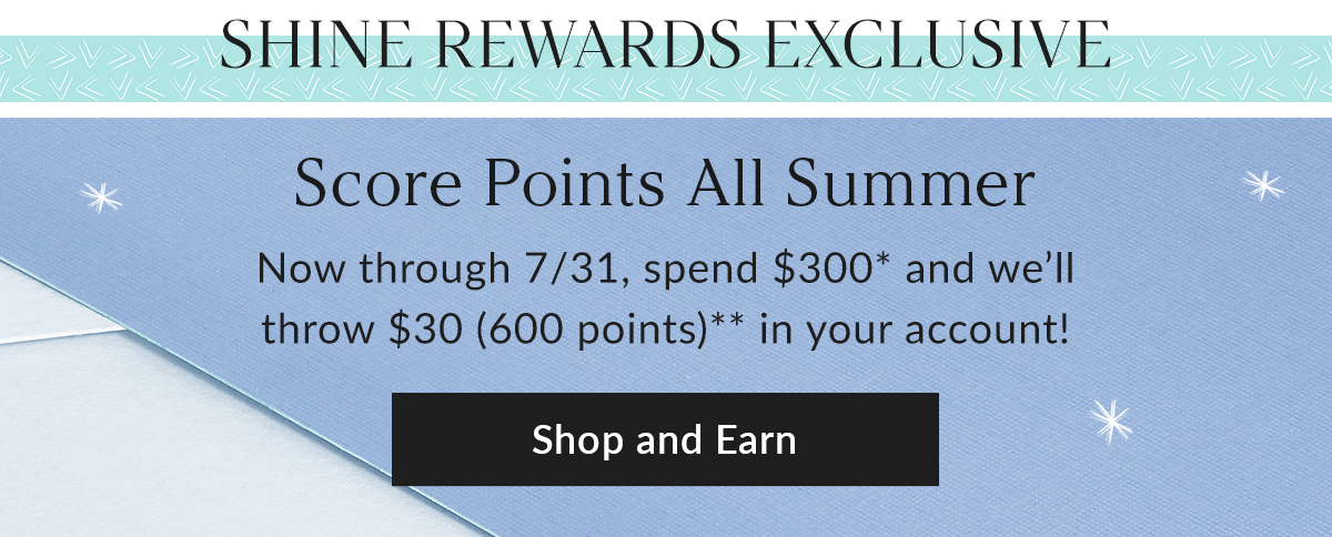 Spend $300, get $30 in points!