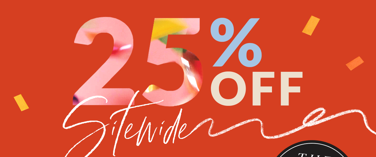 25% off sitewide + up to 70% off cyber deals