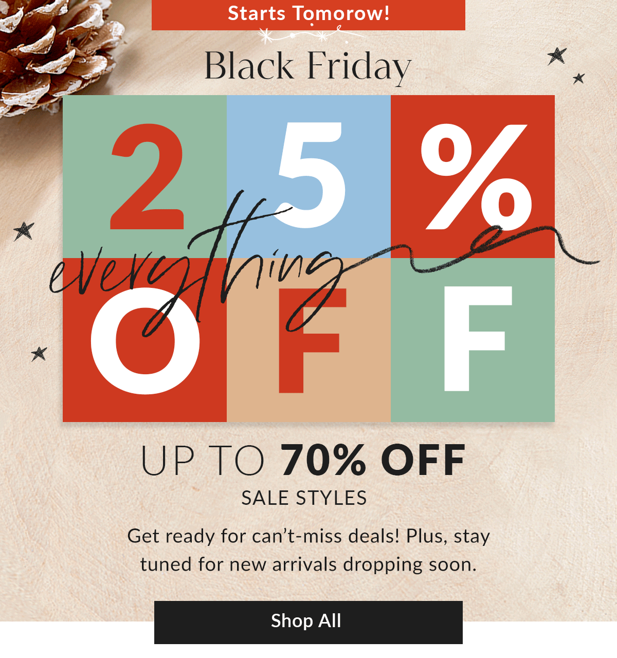 Black Friday: 25% off sitewide