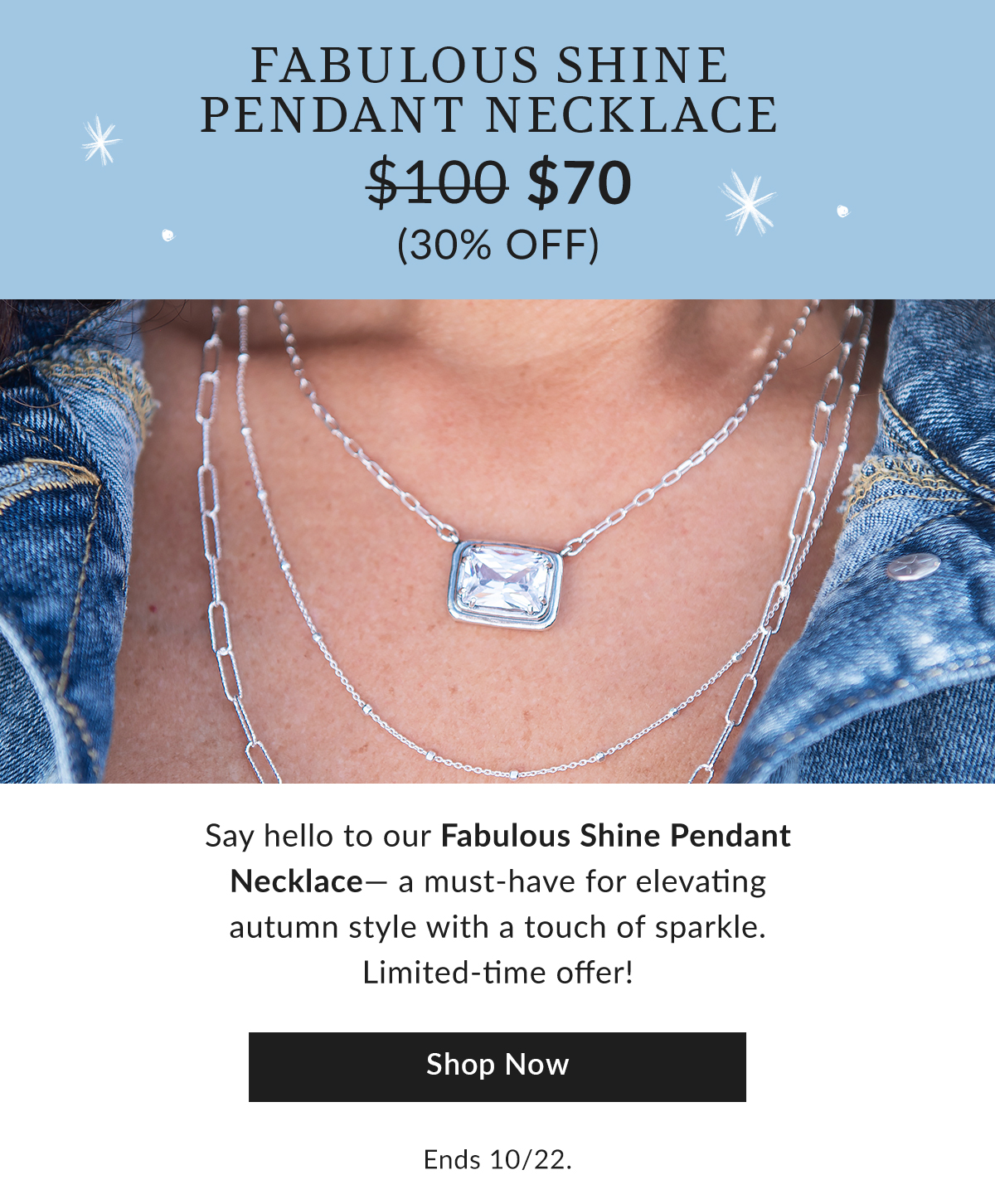 Fabulous Shine Pendant Necklace