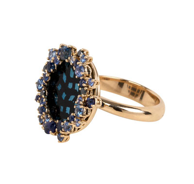 Francesca Villa Blue Twiggy Ring