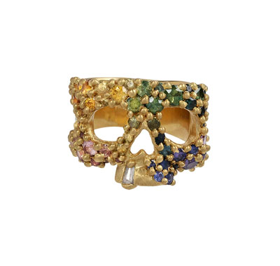 Polly Wales Blossom Crush Kali River Skull Ring