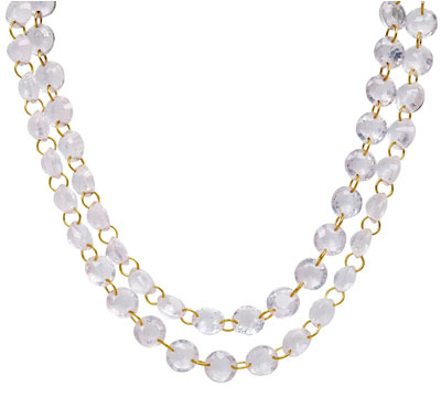 Marie-Hélène de Taillac Mid-Length Rose Quartz Ladylike Necklace