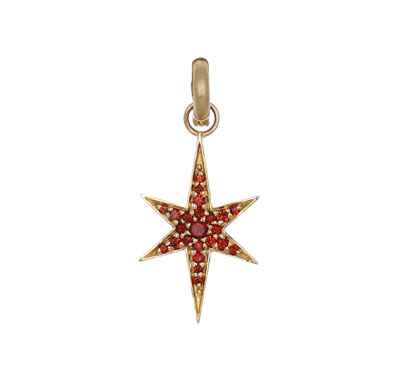 Storrow Garnet Star Stella Charm ONLY