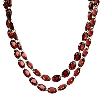 Marie-Hélène de Taillac Oval Garnet Ladylike Necklace