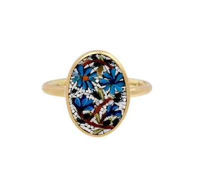 Le Sibille Micromosaic Flower Ring