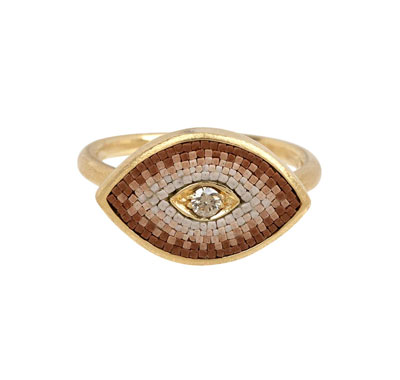 Le Sibille Brown Diamond Pixel Ring