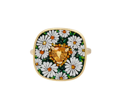 Le Sibille Micromosaic Daisy Ring