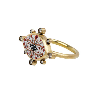 Le Sibille Brown Diamond Light Ray Ring