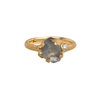 Johnny Ninos Aqua Montana Sapphire Rough Luxe Ring