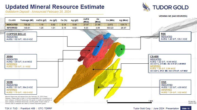 3D image of the Goldstorm deposit at Treaty Creek