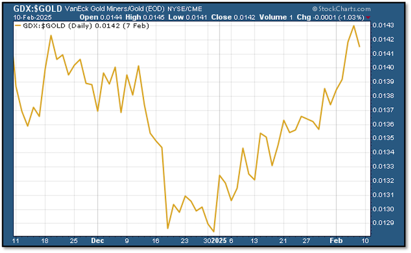 Chart - GDX:GOLD 10 Feb 25