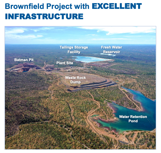 Photo of Mt Todd project’s on-site infrastructure