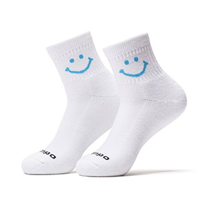 Del Campo Blue Smiley Socks