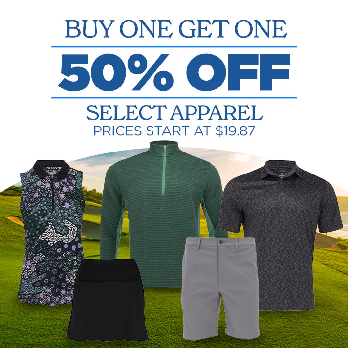 Buy 1 Get 1 50% off Select Apparel - Prices start at $19.87