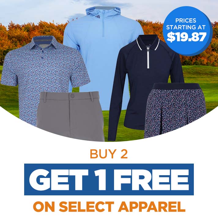 Buy 2, Get 1 Free on Select Apparel