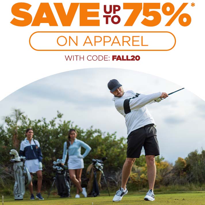 Save up to 75% on Apparel with code: FALL20