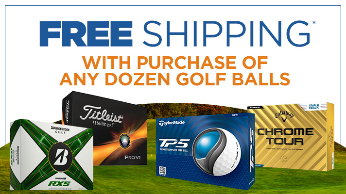 Free Shipping with Purchase of any Dozen Golf Balls