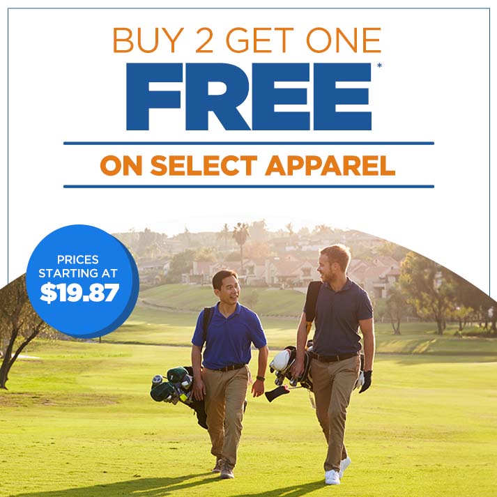 Buy 2 Get 1 on Select Apparel