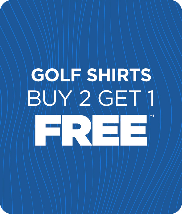 Buy 2 Get 1 Free on Golf Shirts