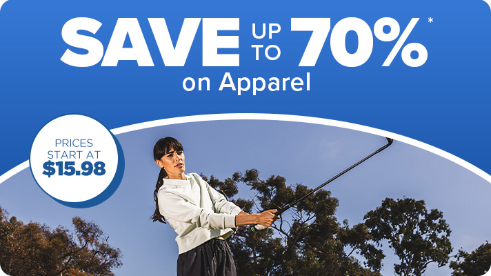 Save up to 70% on Apparel