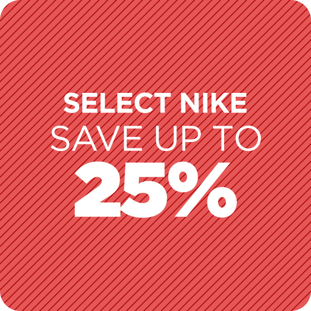 Select Nike up to 25% off