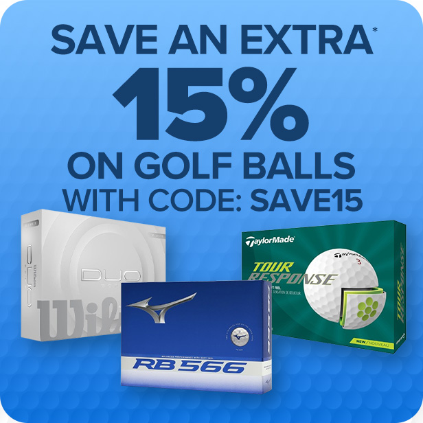 Save an extra 15% on Golf Balls with code: SAVE15