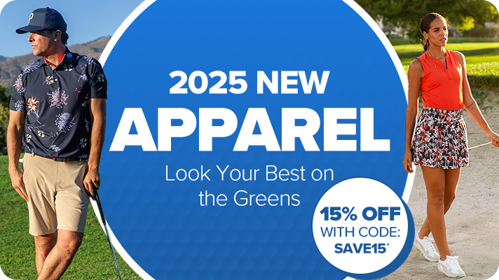 Look Great on the Greens with New Apparel | Plus 15% Off Select Items with code: SAVE15