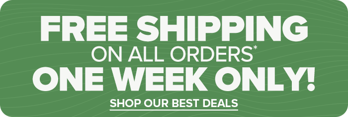 Free Shipping on all Orders - Ends July 13th
