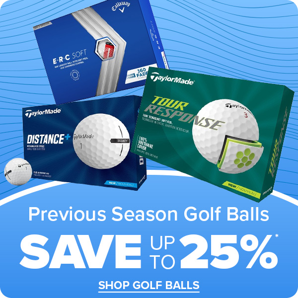Save up to 25% on Previous Season Golf Balls