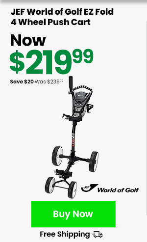 JEF World of Golf EZ Fold 4 Wheel Push Cart