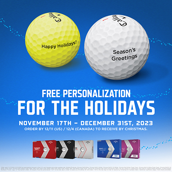 Black Friday Free Golf Ball Personalization