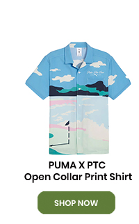 PUMA X PTC Open Collar Print Shirt