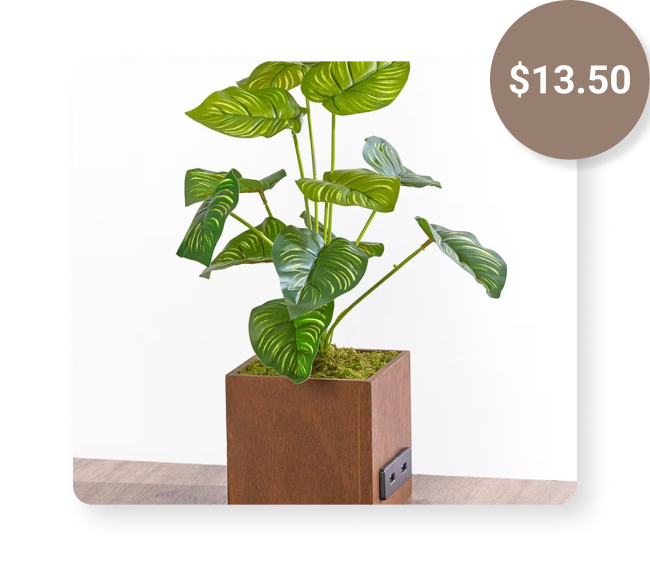 Artificial House Plant with USB Port