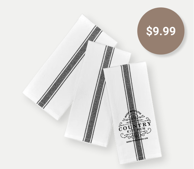 3-Pc. Country Kitchen Towel Sets