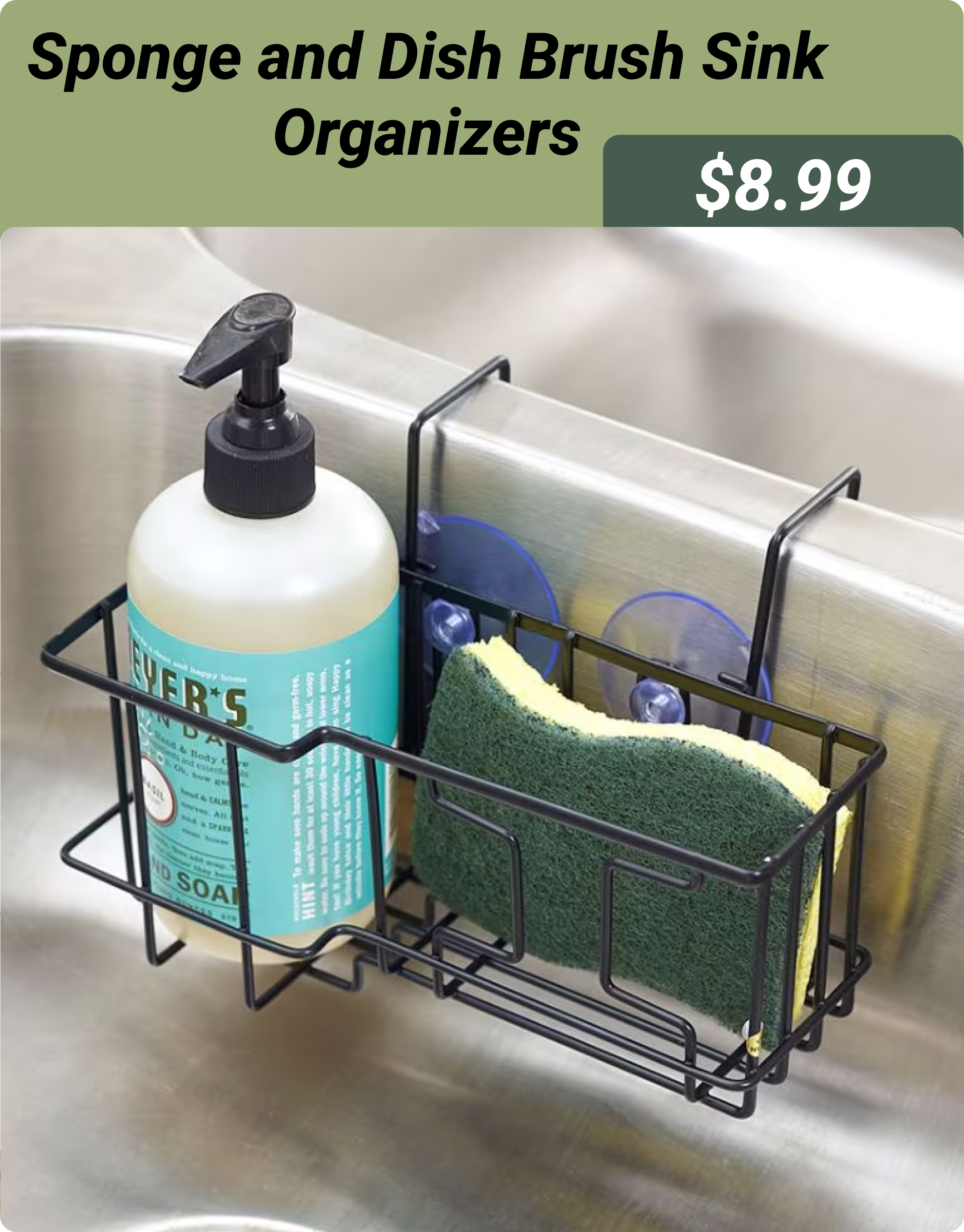 Sponge and Dish Brush Sink Organizers