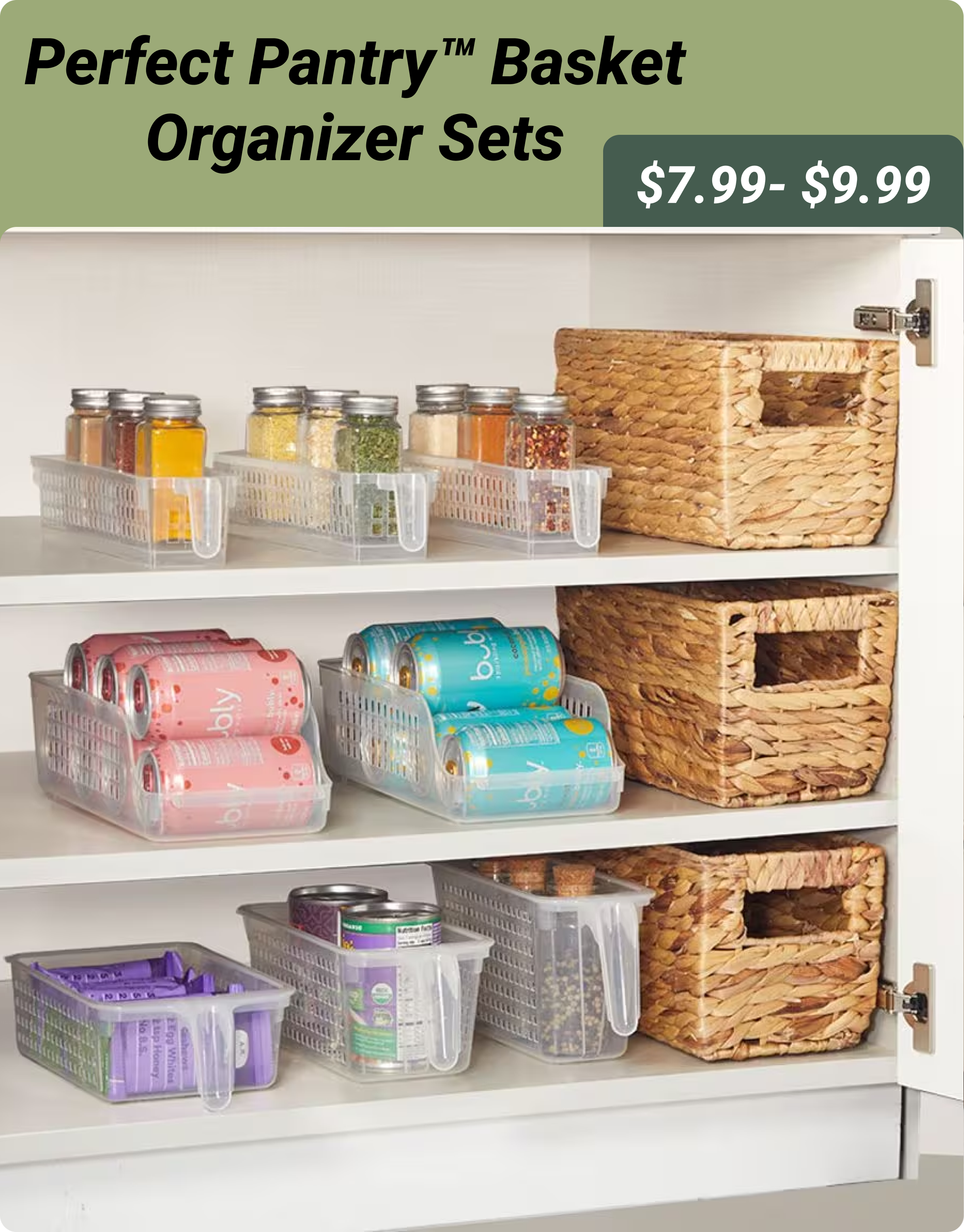 Perfect Pantry Basket Organizer Sets