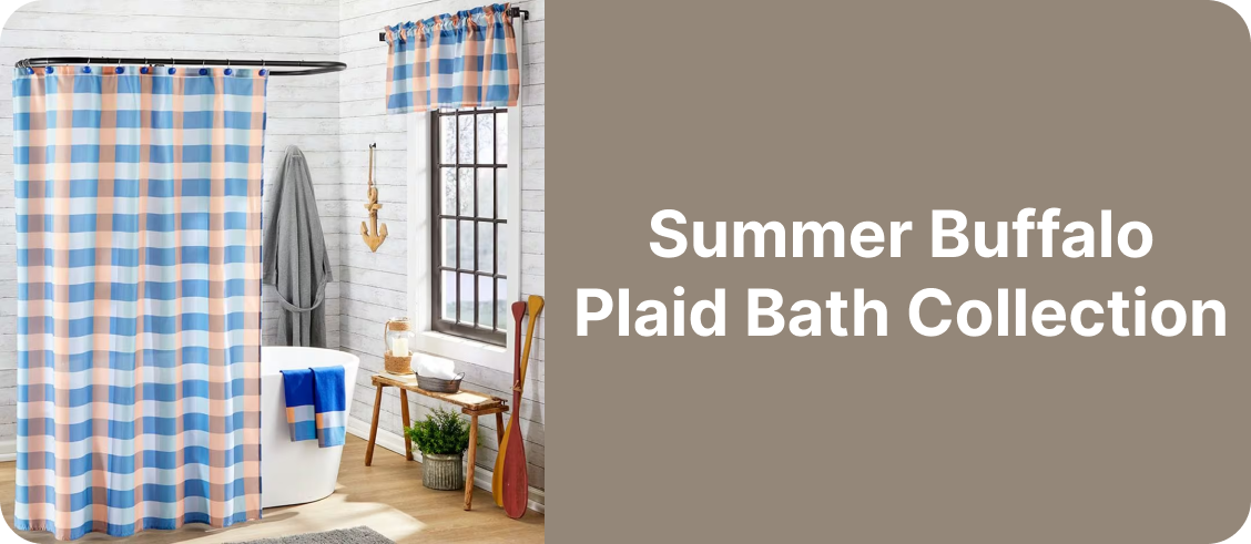 Summer Buffalo Plaid Bath Collection