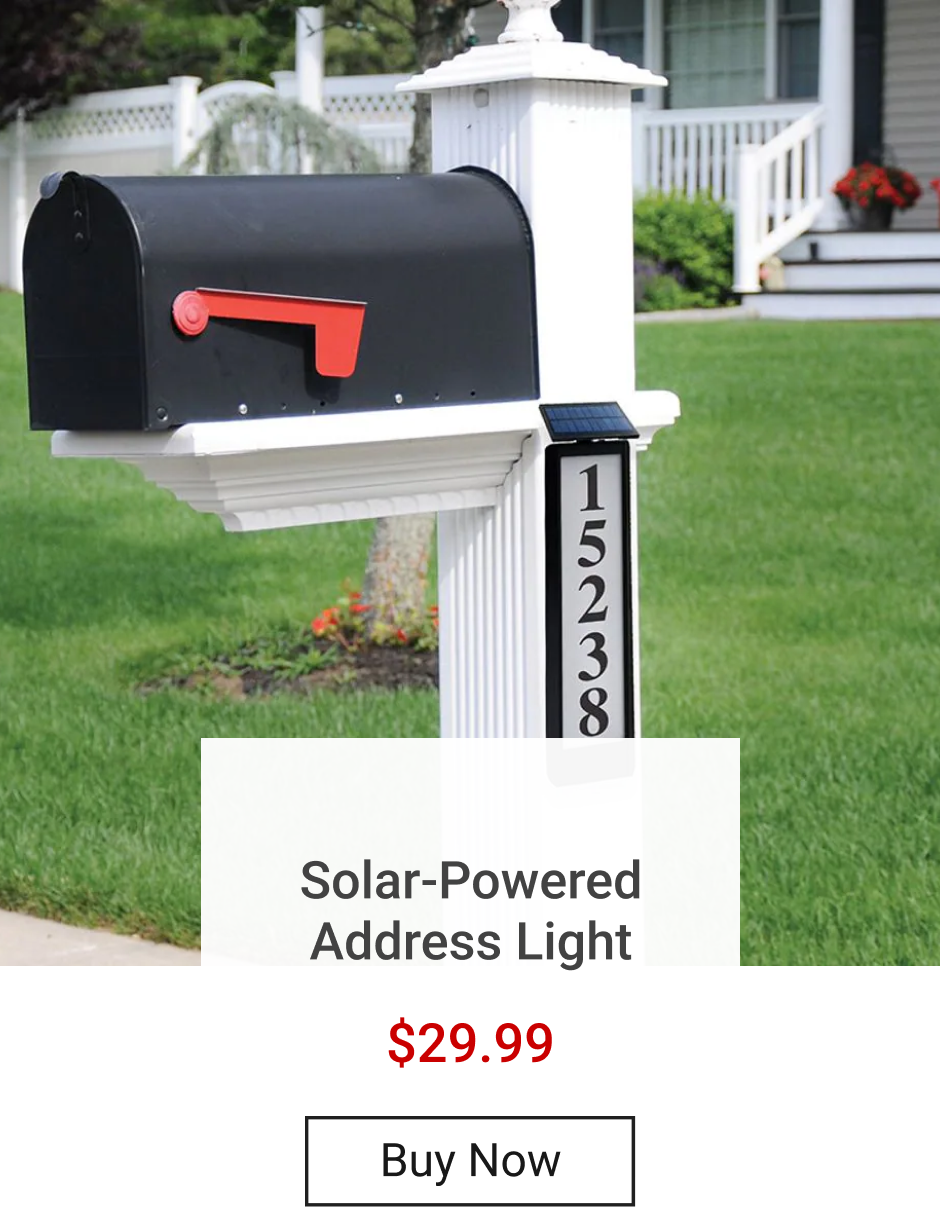 Solar-Powered Address Light