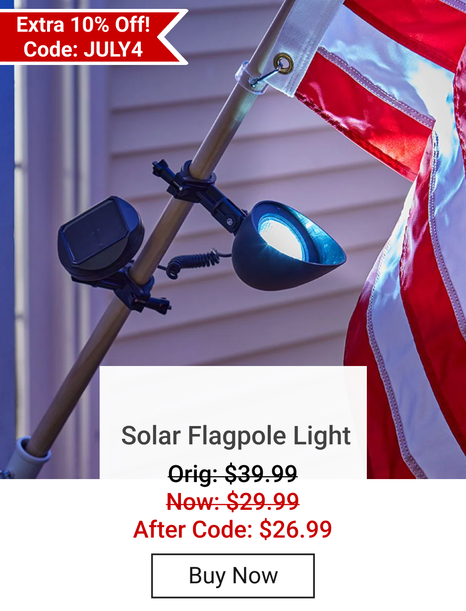 Solar Flagpole Light