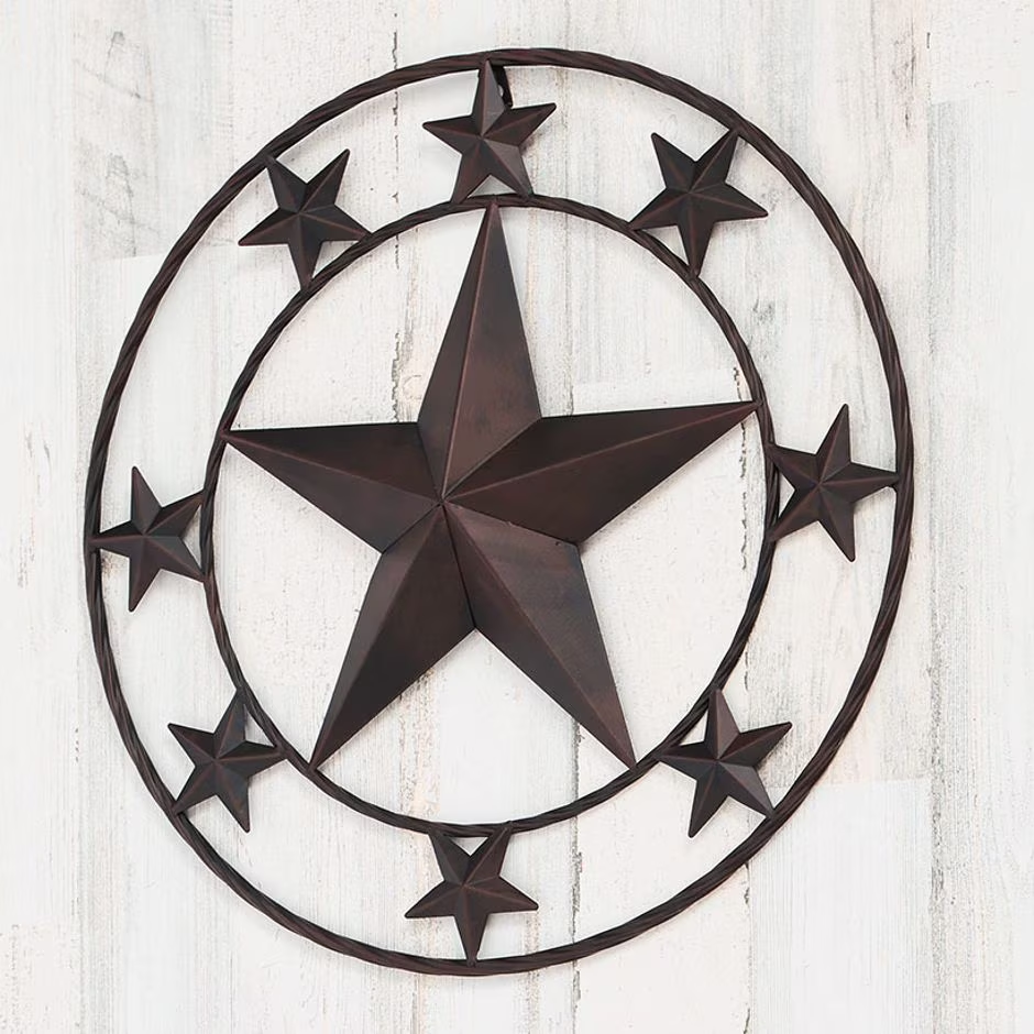 Outdoor Metal Rustic Star Wall Art