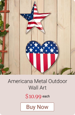 Americana Metal Outdoor Wall Art