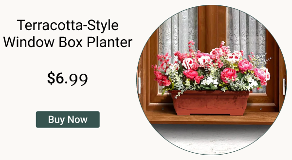 Terracotta-Style Window Box Planter