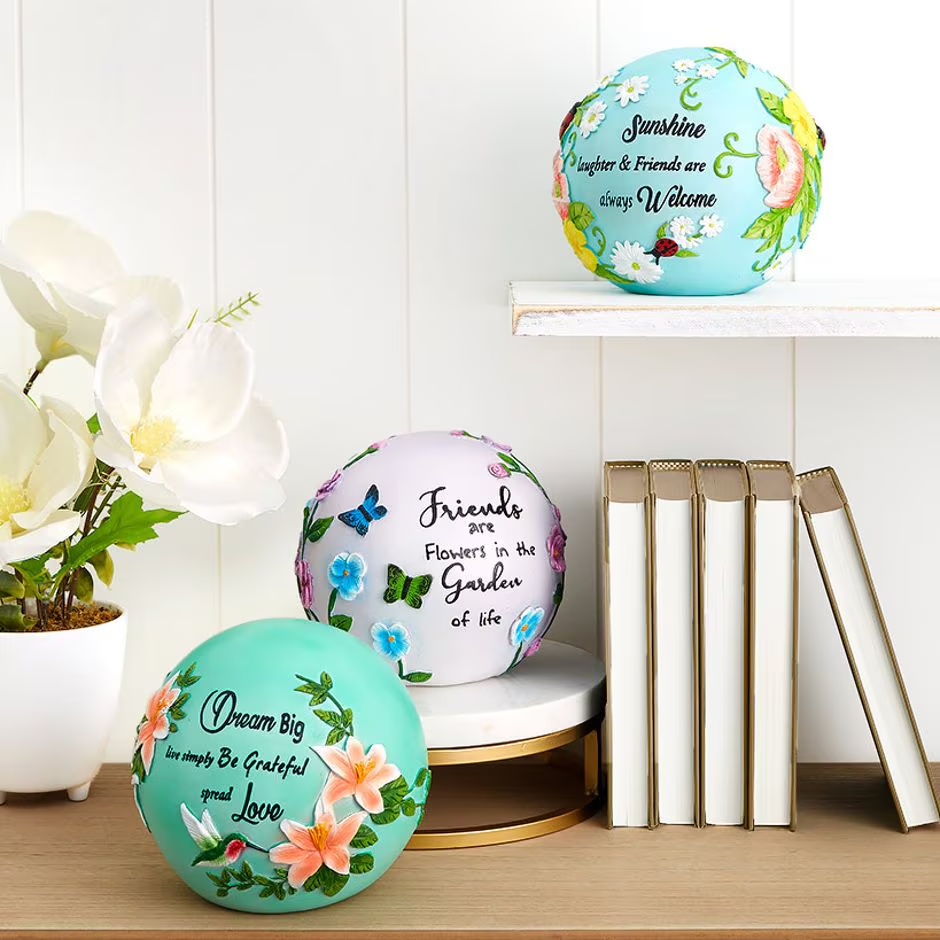 Lighted Globes with Sentiment