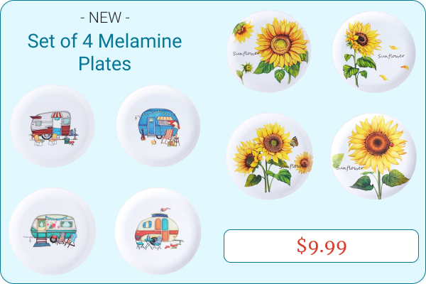 Set of 4 Melamine Plates