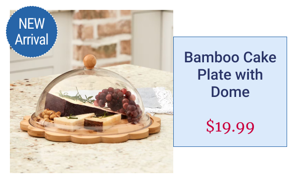 Bamboo Cake Plate with Dome